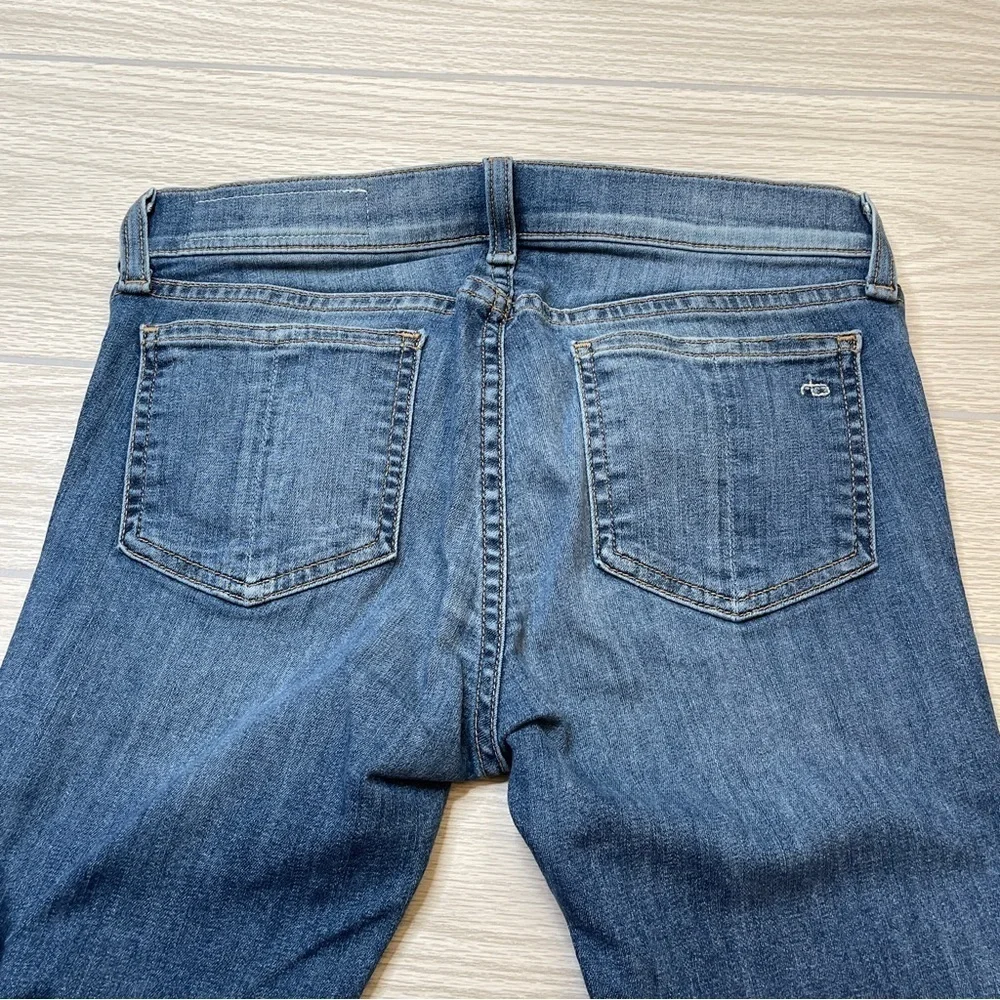 Rag & Bone Ankle Skinny Medium Wash Raw Hem Jeans Women’s size 27